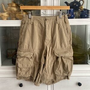 Zara frayed cargo shorts